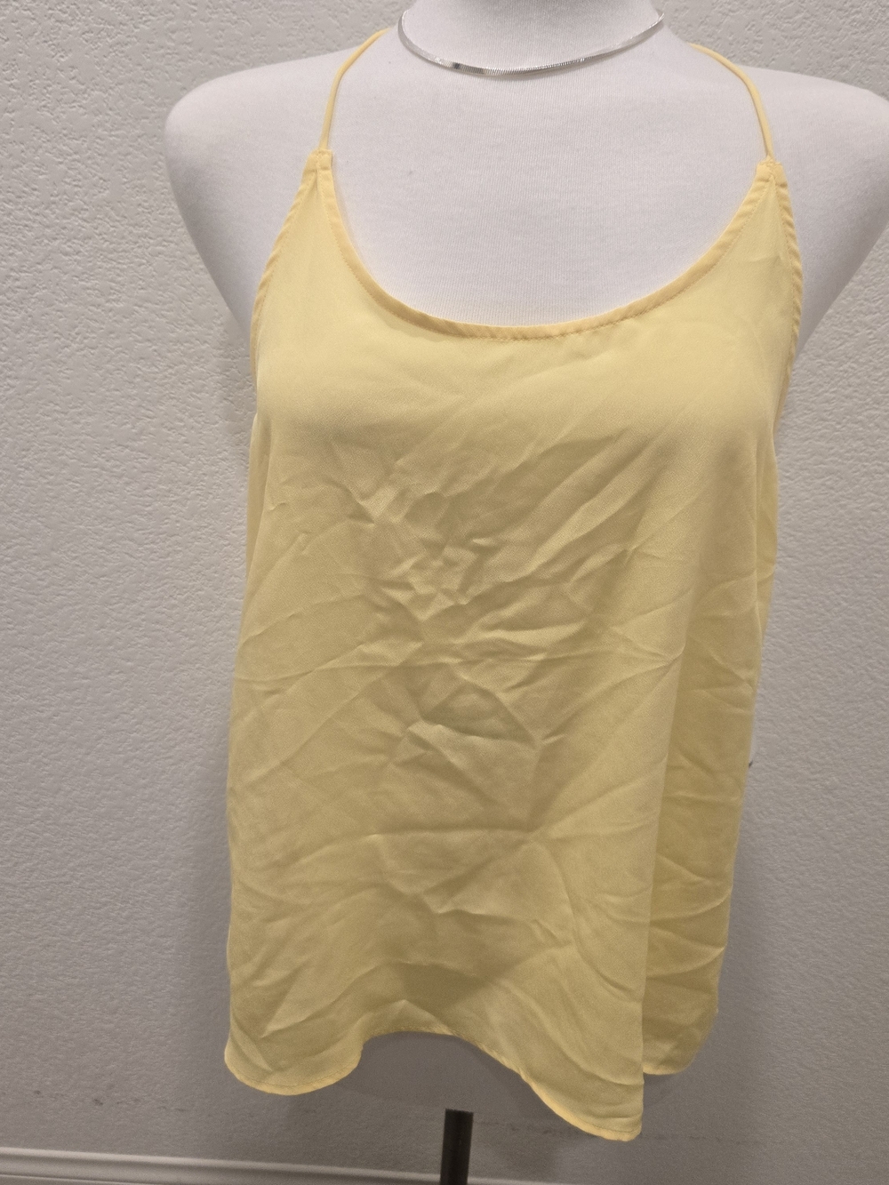 H&M Pale Yellow Spaghetti Strap Tank